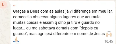 Depoimento de aluna 8
